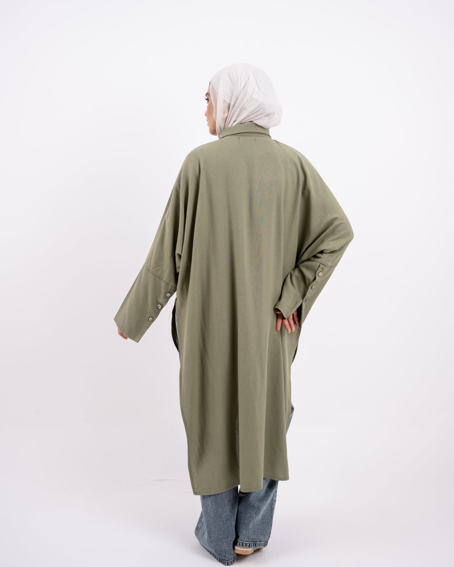Semi Boho linen shirt-olive