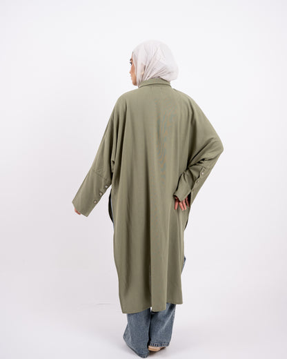 Semi Boho linen shirt-olive