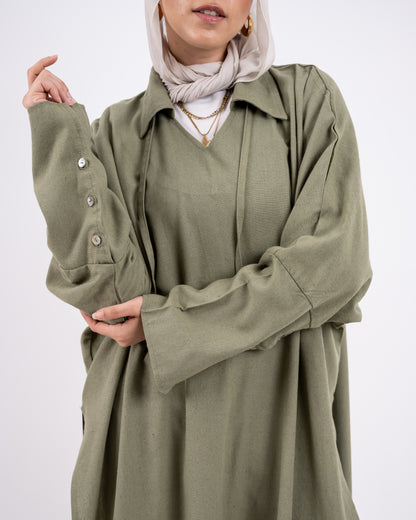 Semi Boho linen shirt-olive