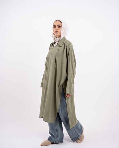 Semi Boho linen shirt-olive