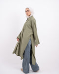 Semi Boho linen shirt-olive
