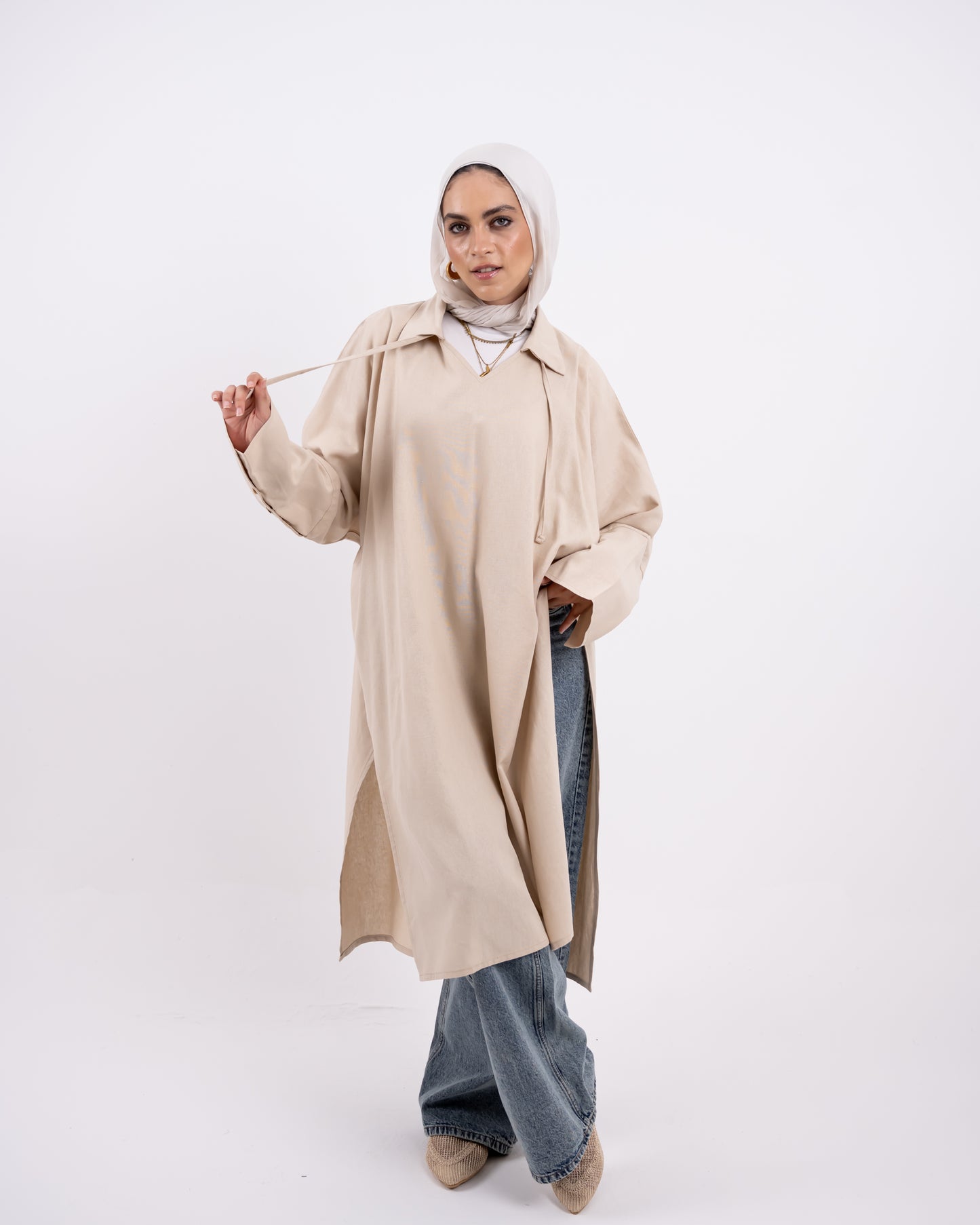 Semi Boho linen dress