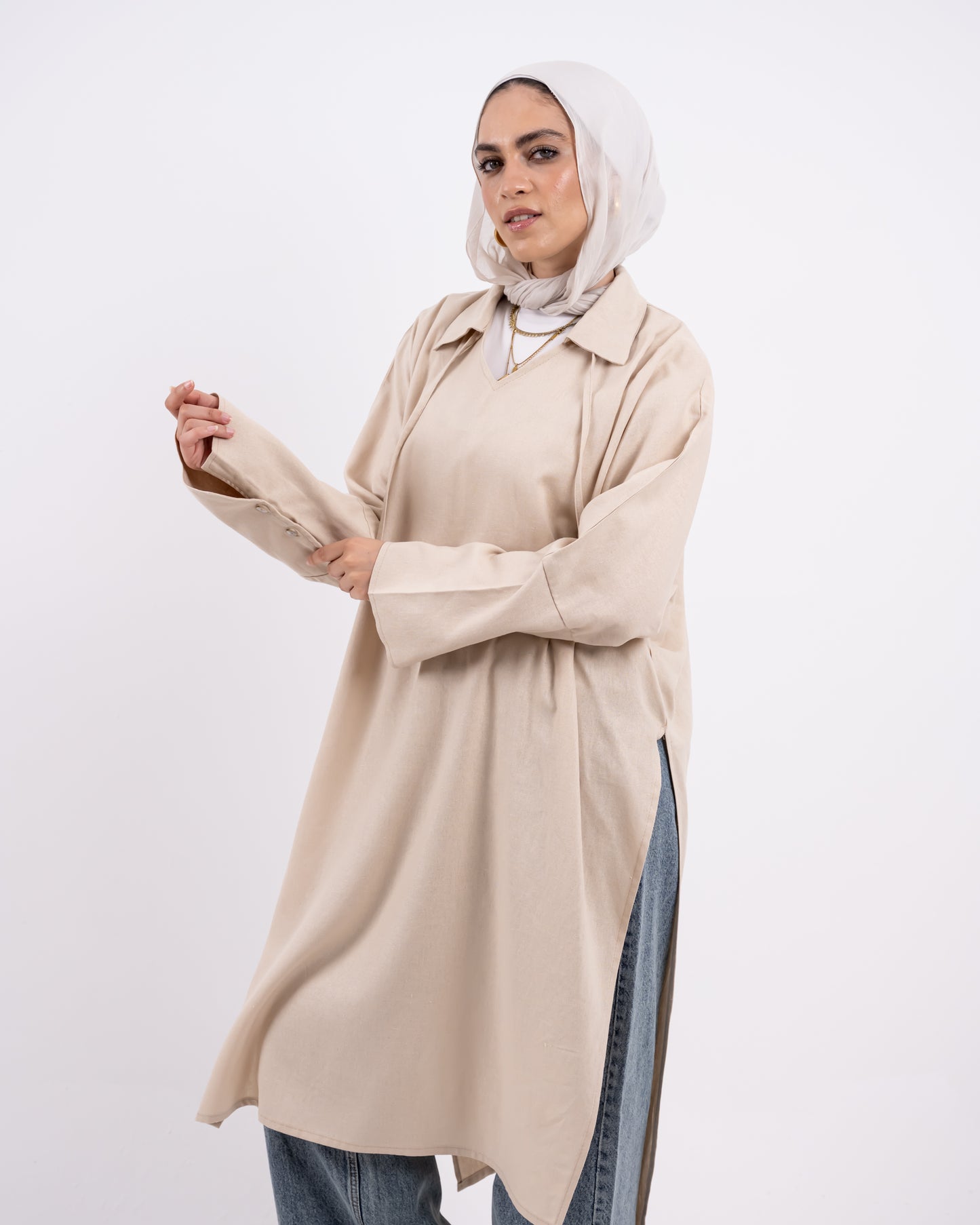 Semi Boho linen dress