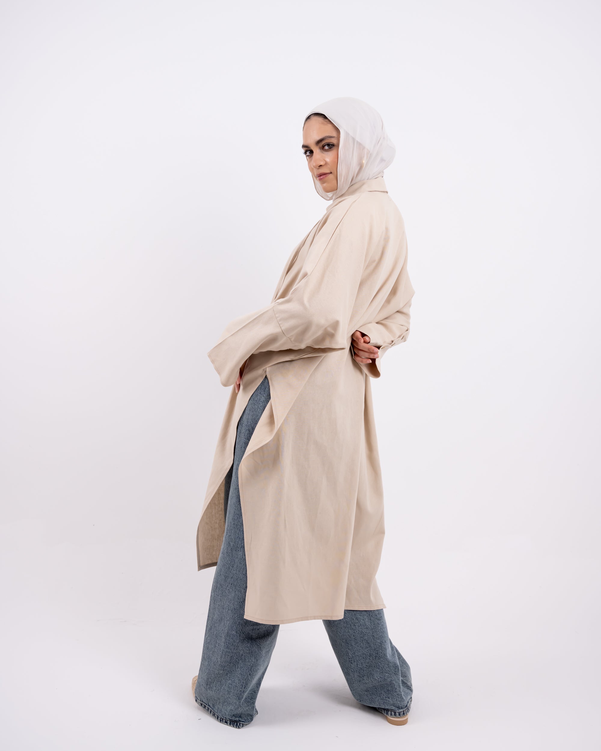 Semi Boho linen dress