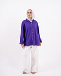 Douple stitch shirt -purple