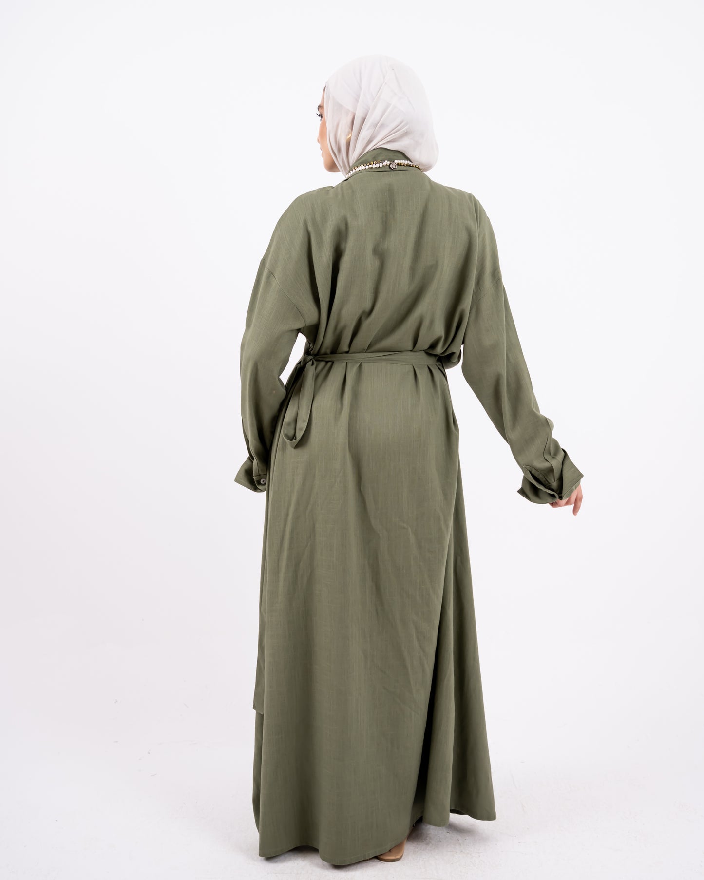 nature wrapped  linen dress