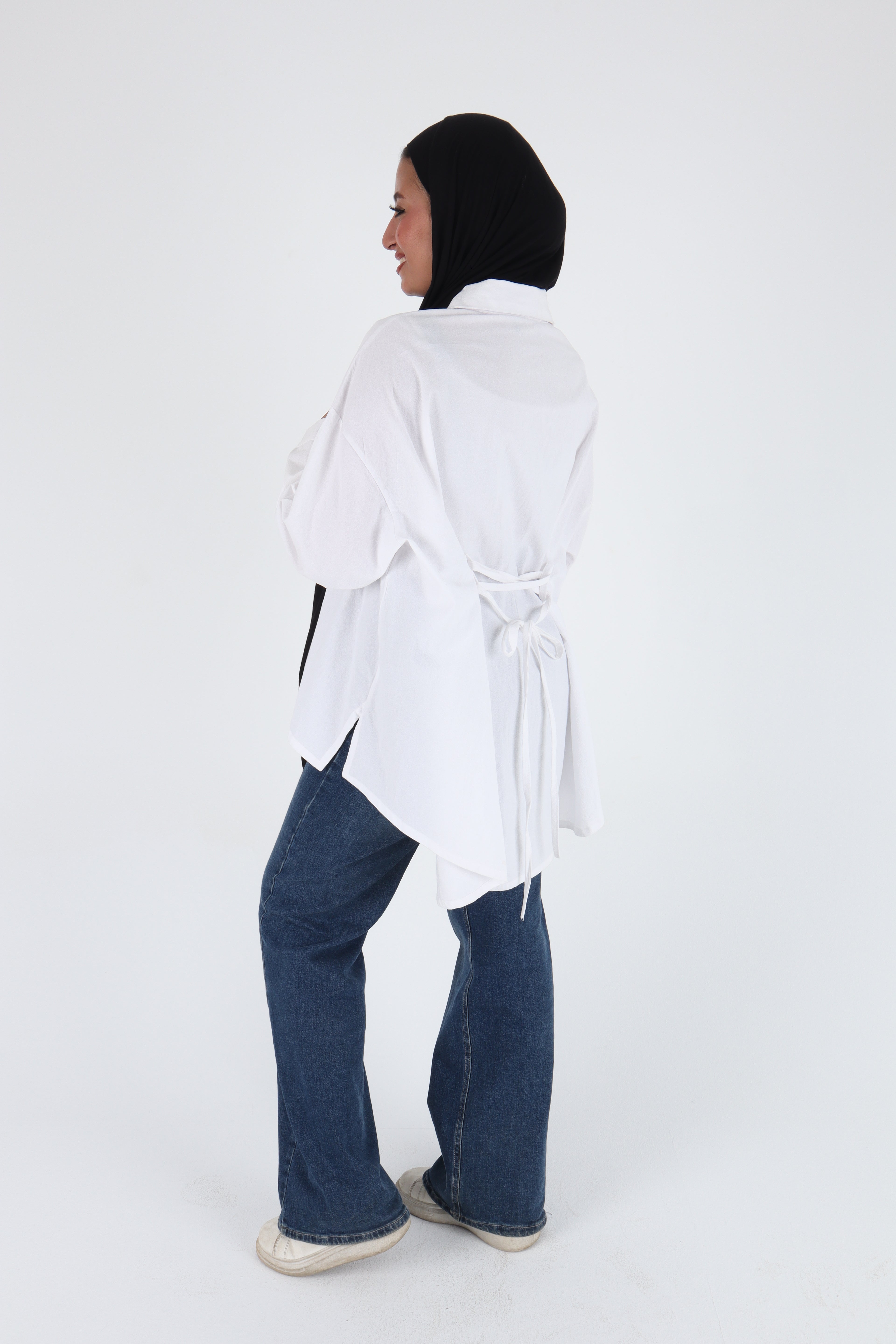 Criss cross shirt in White