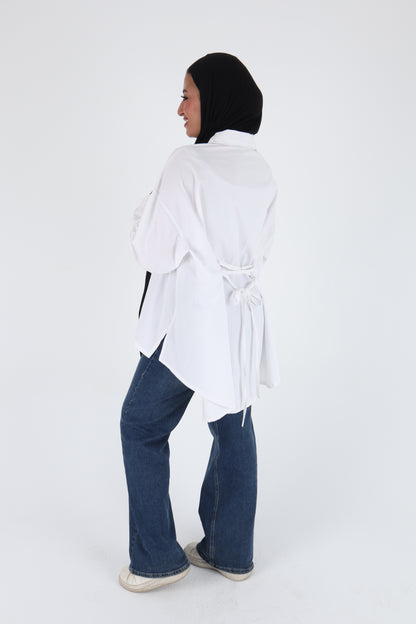 Criss cross shirt in White