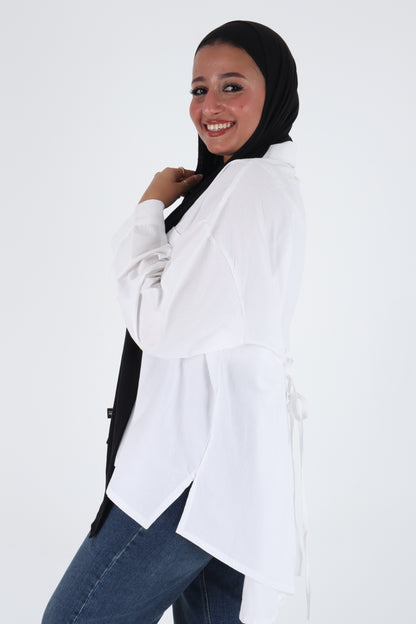 Criss cross shirt in White