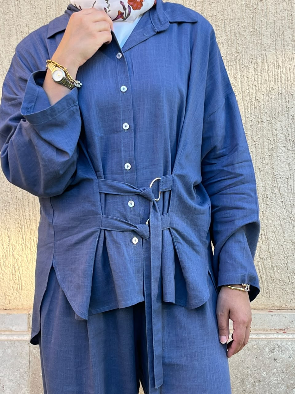 double ties linen set
