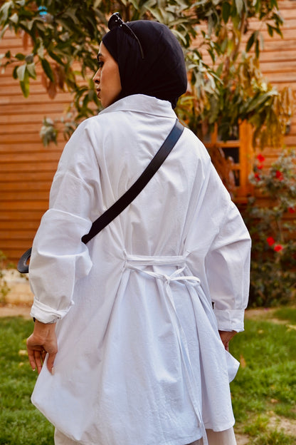 Criss cross shirt in White