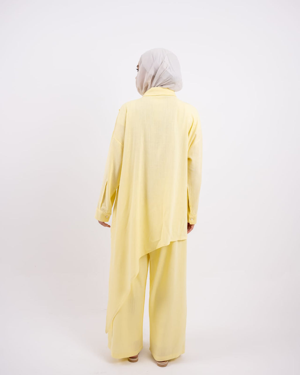 Pleated linen set