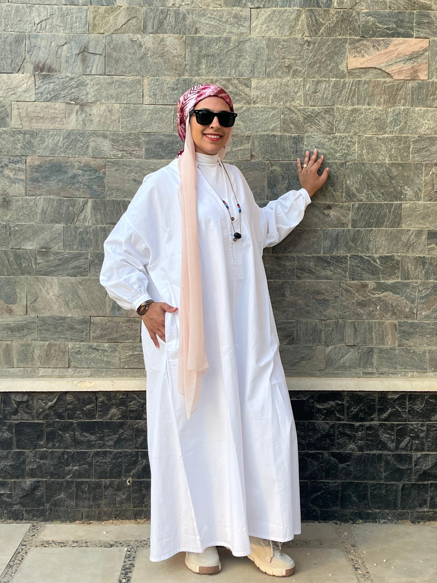 Cotton dress in white