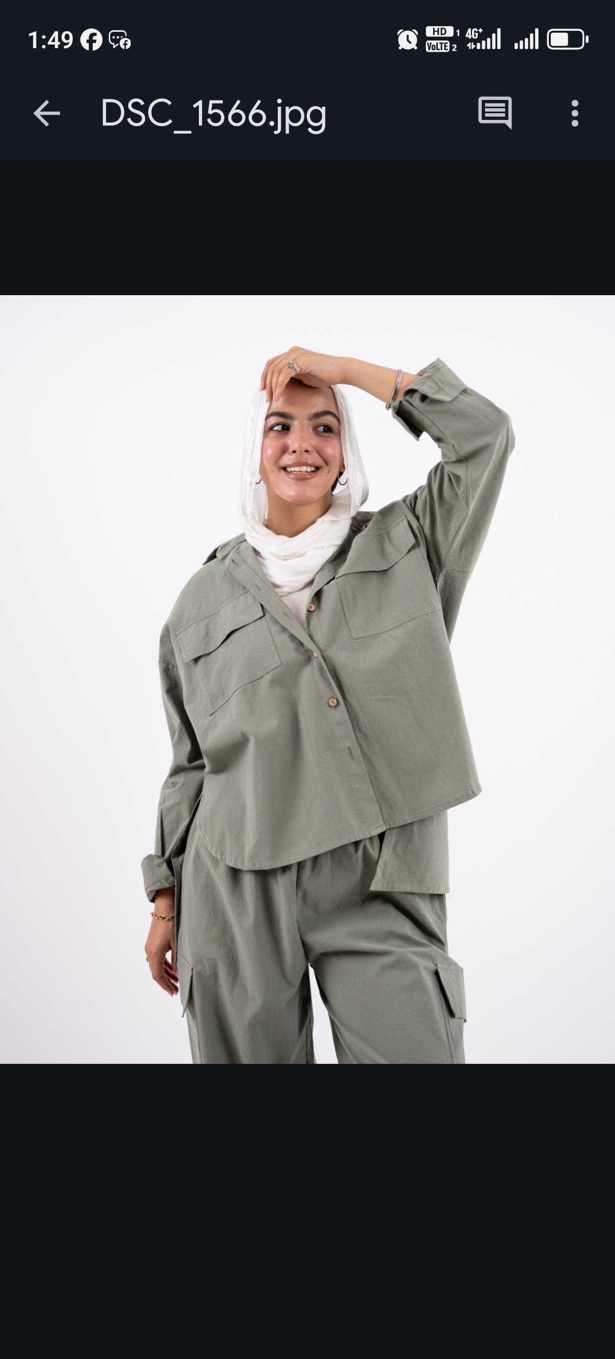 Baggy set in Olive
