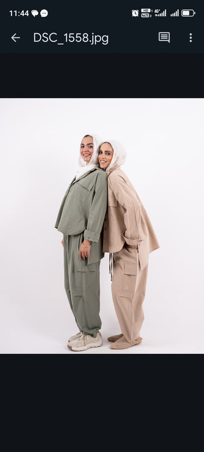 Baggy set in Olive