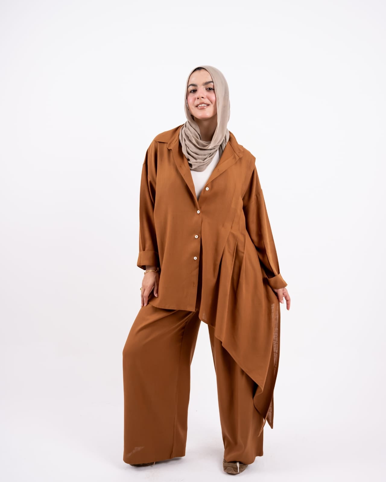 Pleated linen set