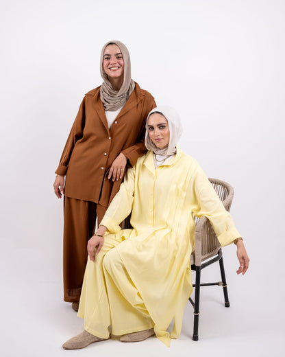 Pleated linen set