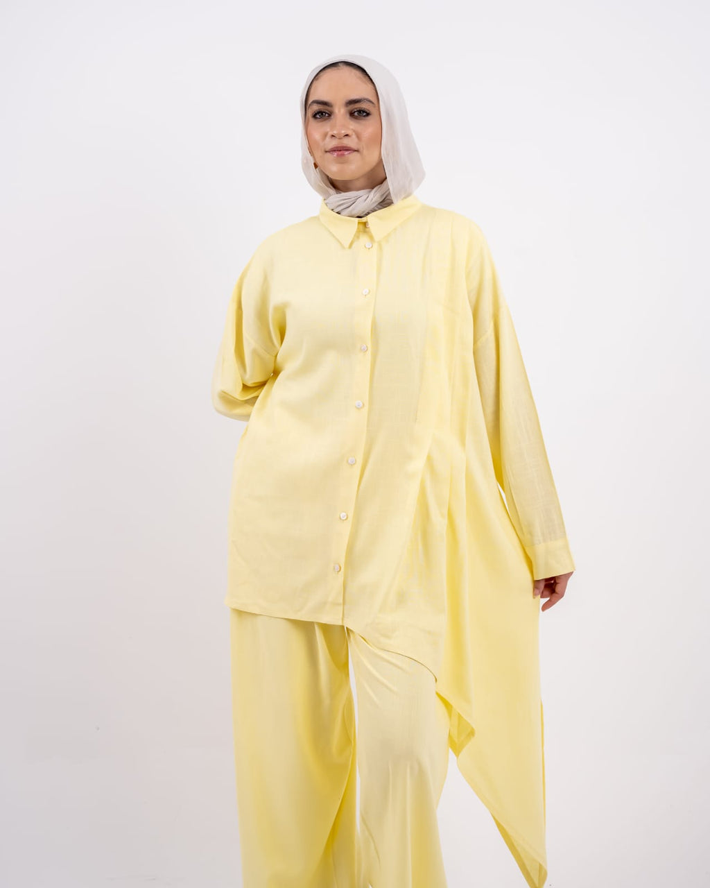 Pleated linen set